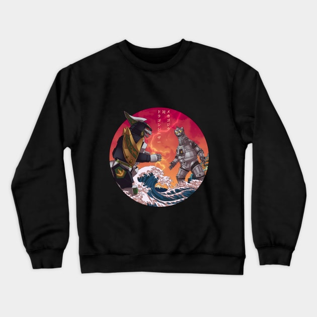 Duel in the Great Wave Crewneck Sweatshirt by Batang 90s Art